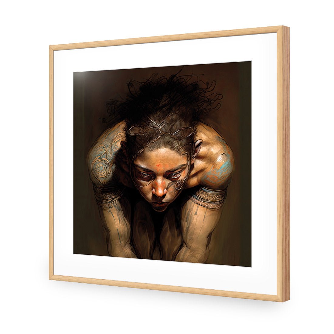 Inner Focus | Classic Acrylic | Flat Frame With Border | Oak