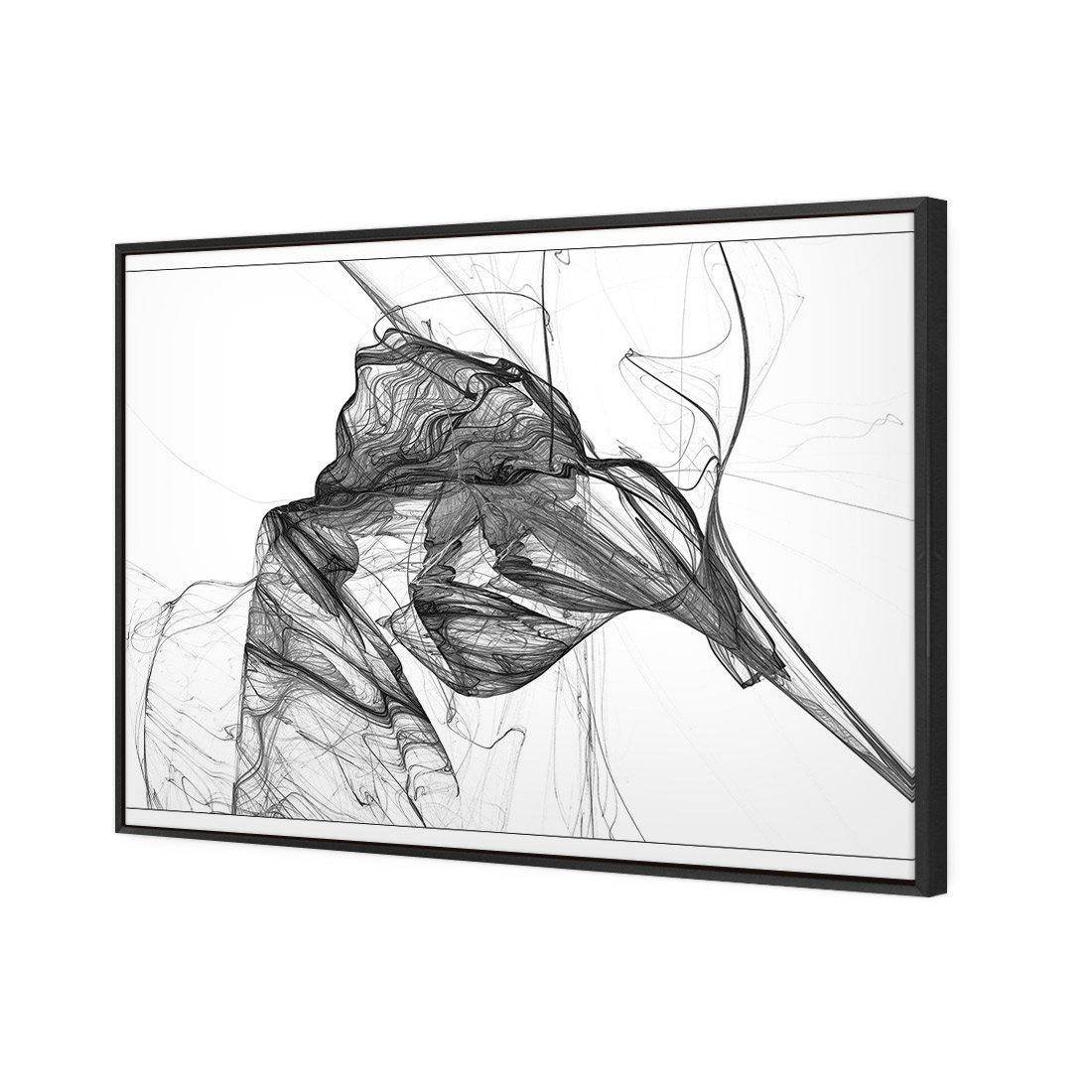 Intersperced, B&W | Standard Canvas | Floating Frame | Black