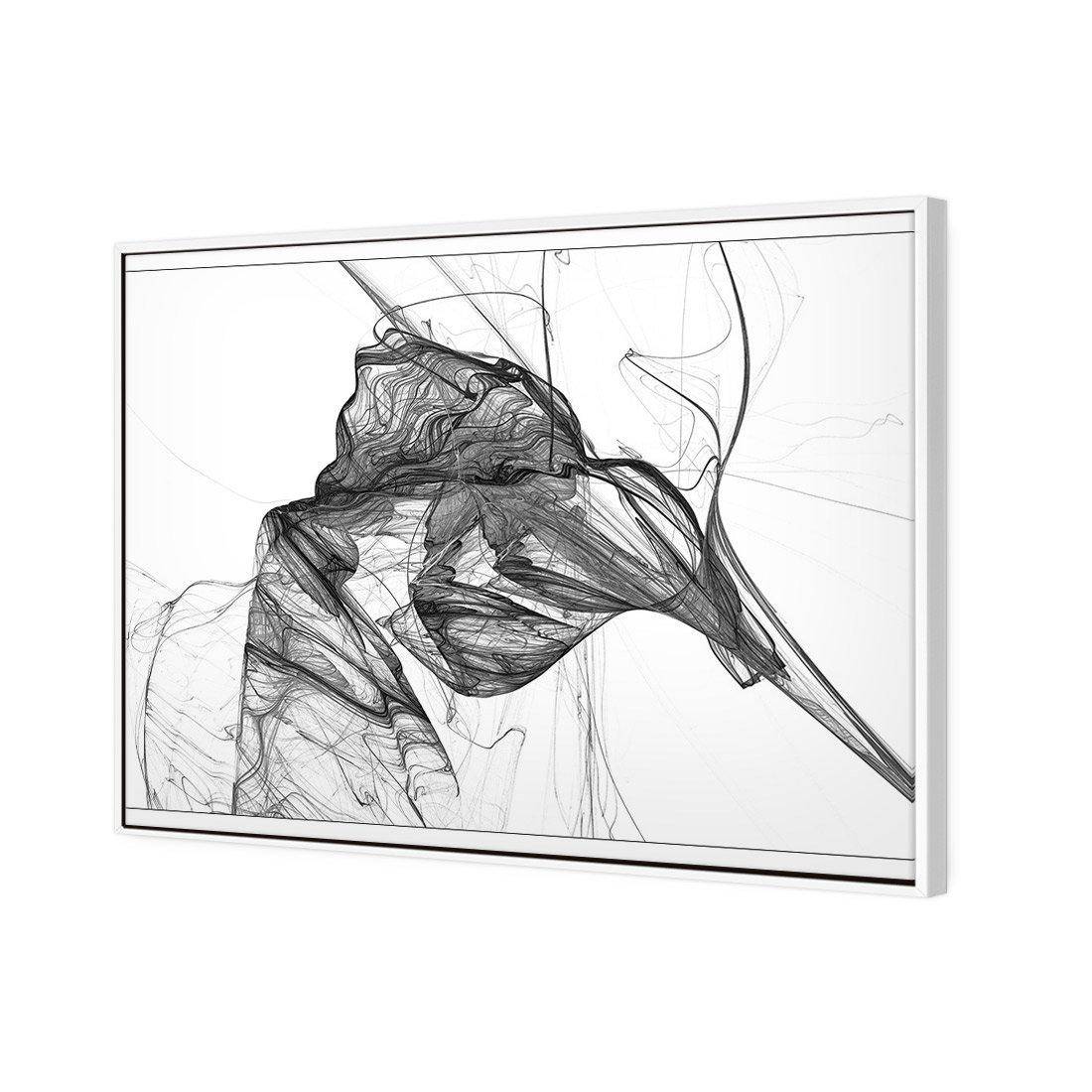 Intersperced, B&W | Standard Canvas | Floating Frame | White