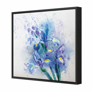 Iris Rain | Standard Canvas | Floating Frame | Black