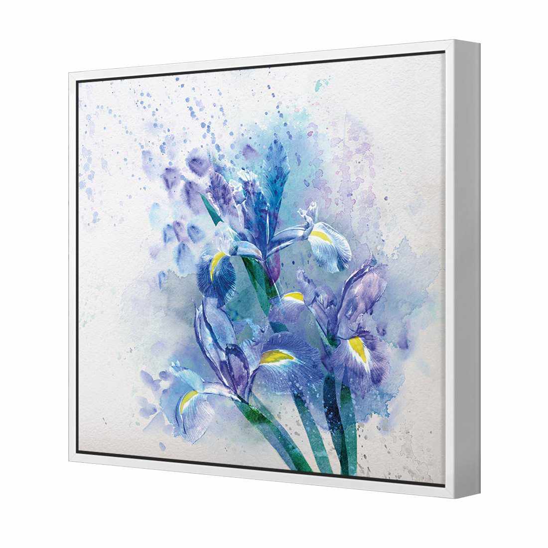 Iris Rain | Standard Canvas | Floating Frame | White