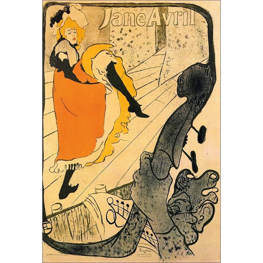 Jane Avril By Toulouse - Lautrec - Wall Art Designs - 981_AR_V WAD_CP - MPY - 260 - M - S - S_45x30_NONE