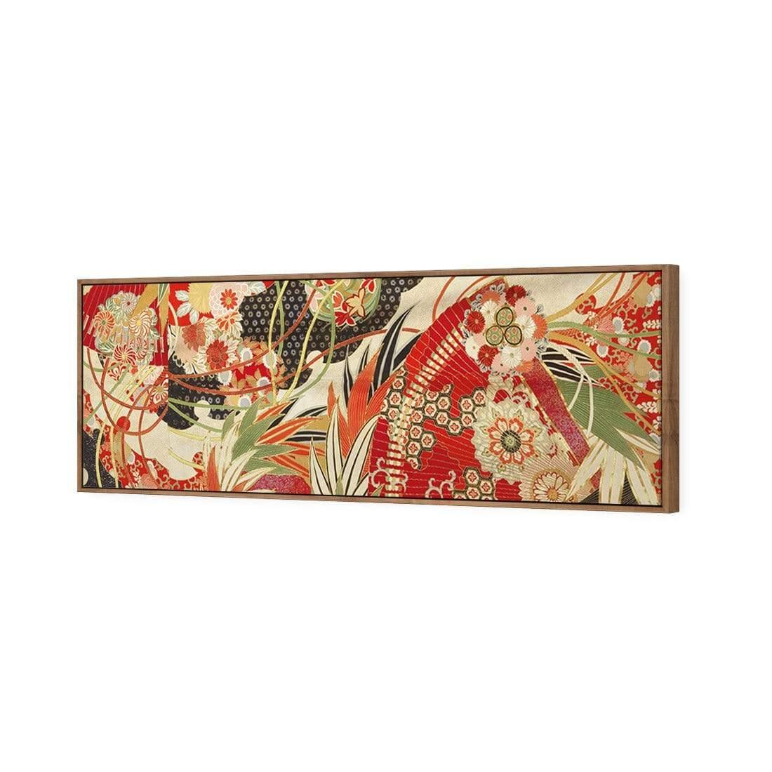 Japanese Fabric Red Flowers and Fans - Wall Art Designs - 1814_AL_H WAD_CP - MPY - 260 - M - S - S_60x20_S - 1550 - NAT