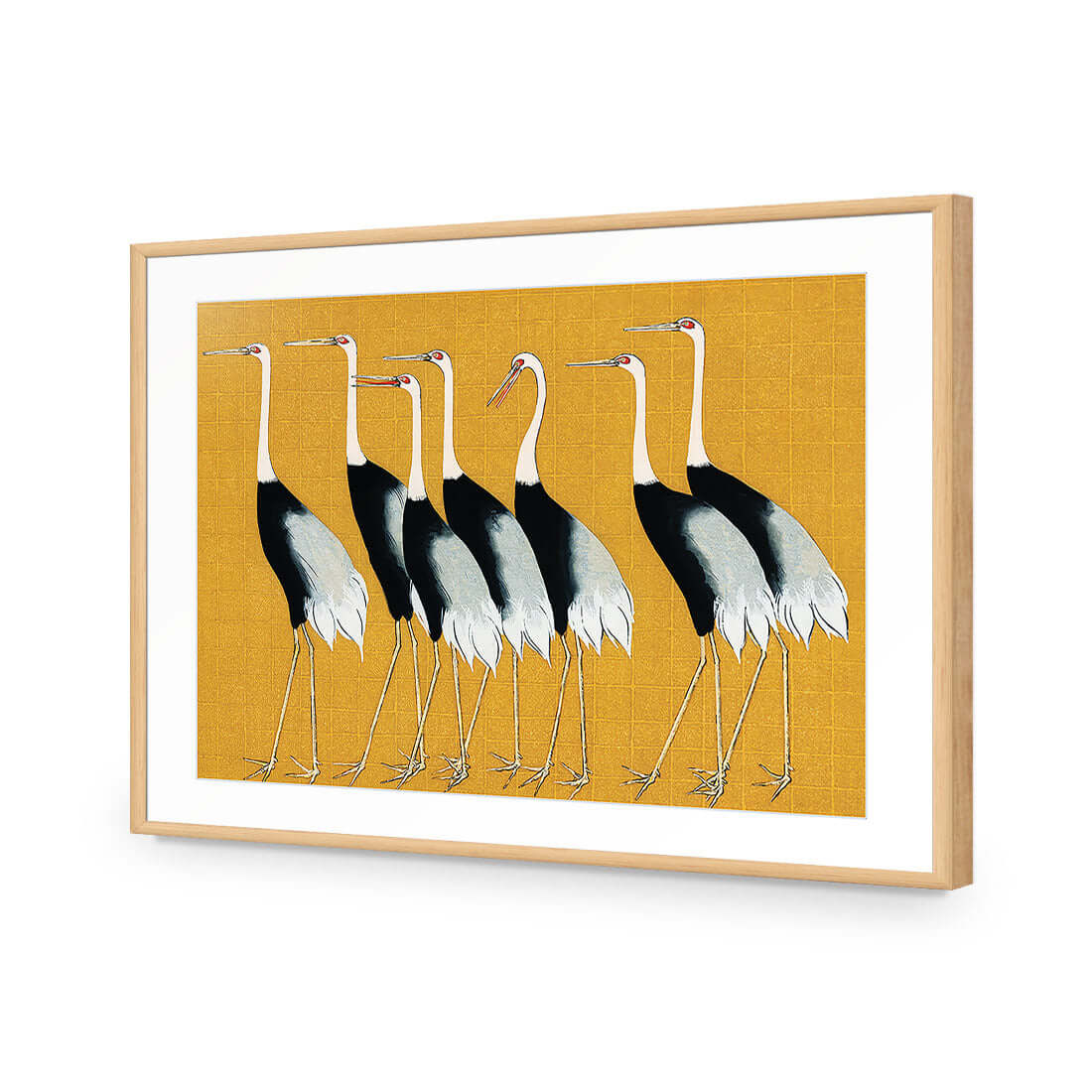 Japanese Red Crowned Cranes - Wall Art Designs - 4155_AR_H WAD_AP - 030 - MAT_45x30_S - 2538 - OAK