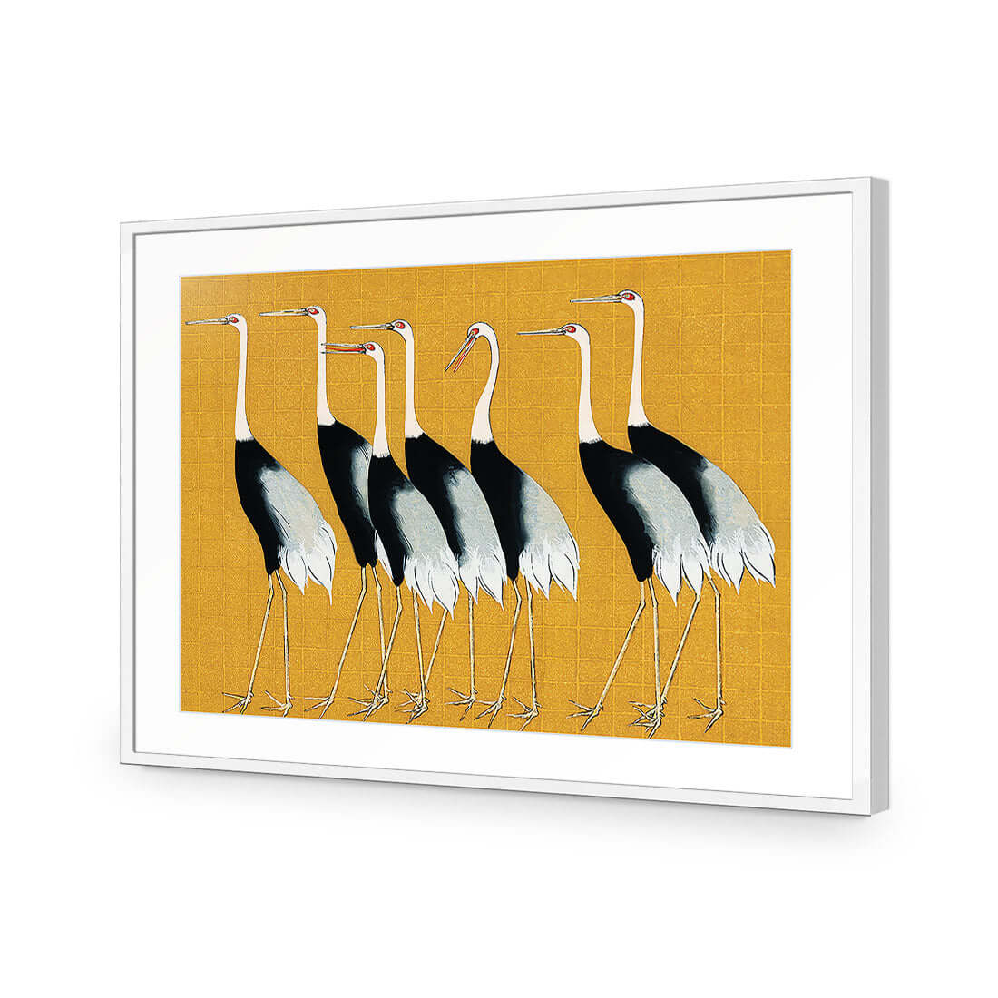 Japanese Red Crowned Cranes - Wall Art Designs - 4155_AR_H WAD_AP - 030 - MAT_45x30_S - 2538 - WHT