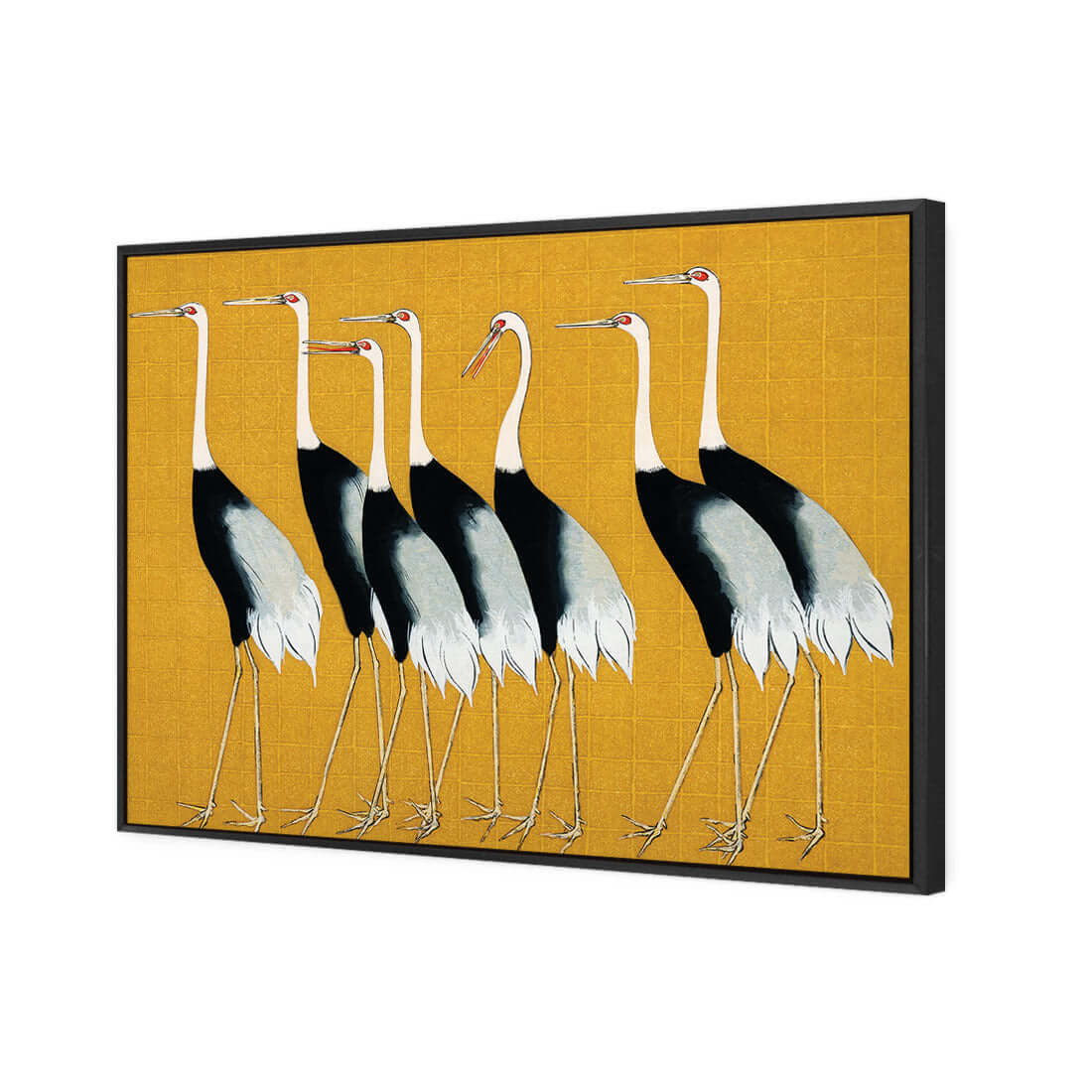 Japanese Red Crowned Cranes - Wall Art Designs - 4155_AR_H WAD_CP - MPY - 260 - M - S - S_45x30_S - 1550 - BLK