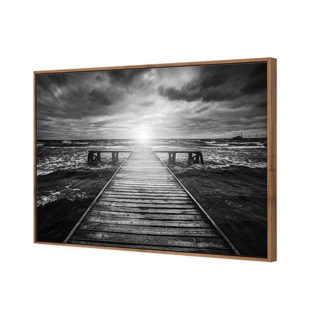 Jetty Storm, B&W Canvas Art - Wall Art Designs - 2597_BR_H WAD_CP - MPY - 260 - M - S - S_45x30_S - 1550 - NAT