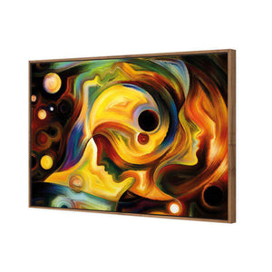Jigsaw Faces | Standard Canvas | Floating Frame | Natural