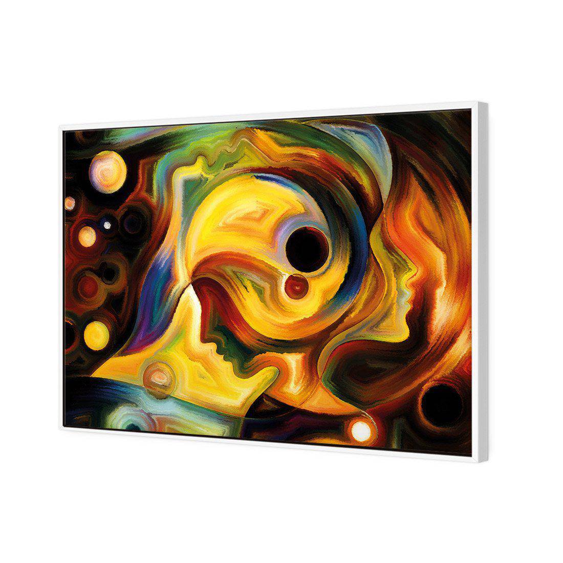 Jigsaw Faces | Standard Canvas | Floating Frame | White