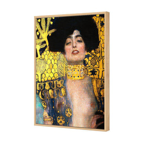 Judith I by Gustav Klimt | Standard Canvas | Floating Frame | Oak