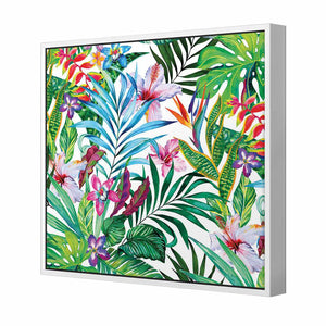 Jungle At Noon, Square | Standard Canvas | Floating Frame | White