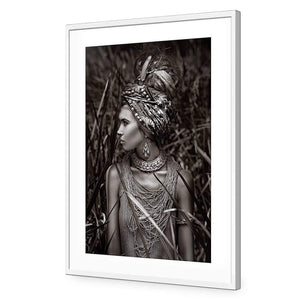 Jungle Beauty | Classic Acrylic | Flat Frame With Border | White