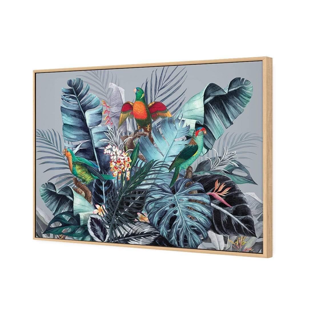 Jungle Exotica Blue I (Horizontal) | Classic Canvas | No Frame | Stretched Canvas