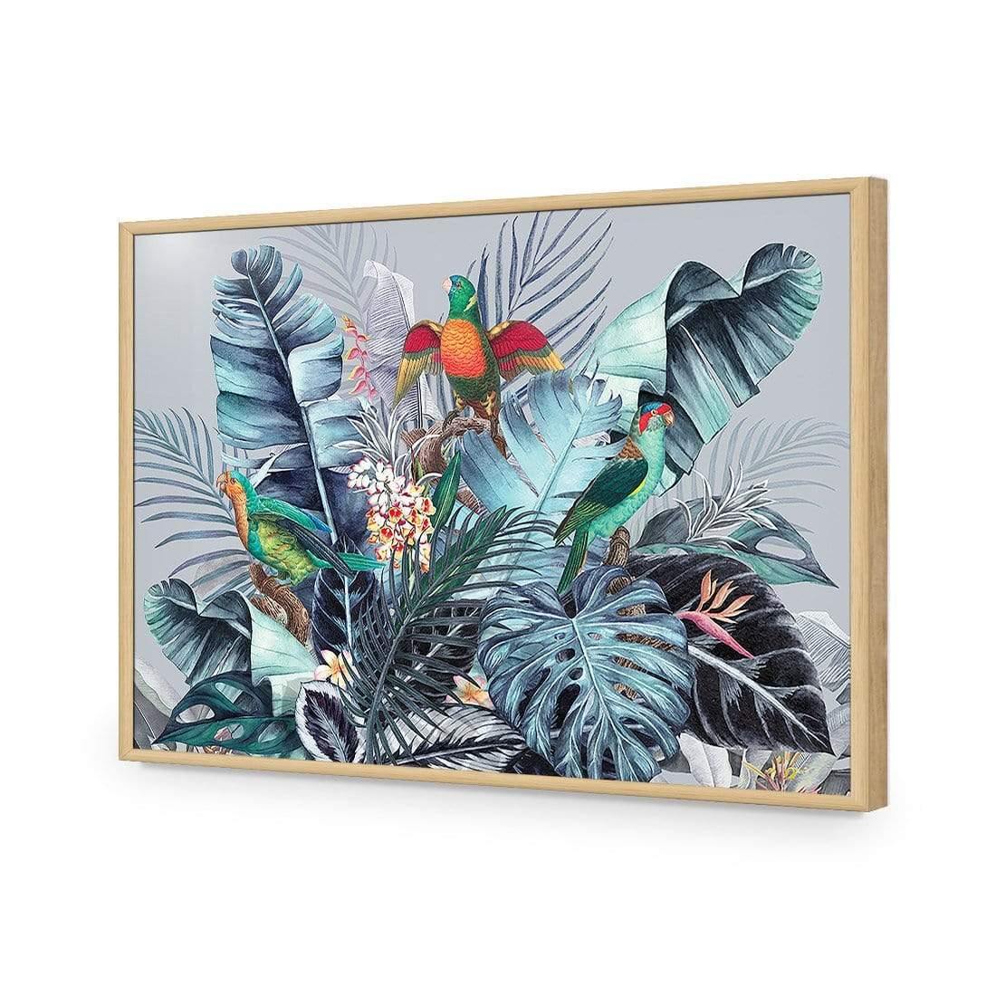 Jungle Exotica Blue I (Horizontal) | Classic Canvas | No Frame | Stretched Canvas