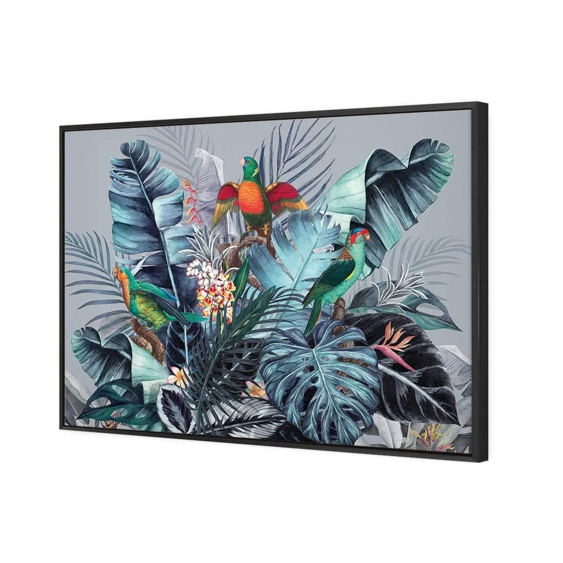 Jungle Exotica Blue I (Horizontal) | Classic Canvas | No Frame | Stretched Canvas