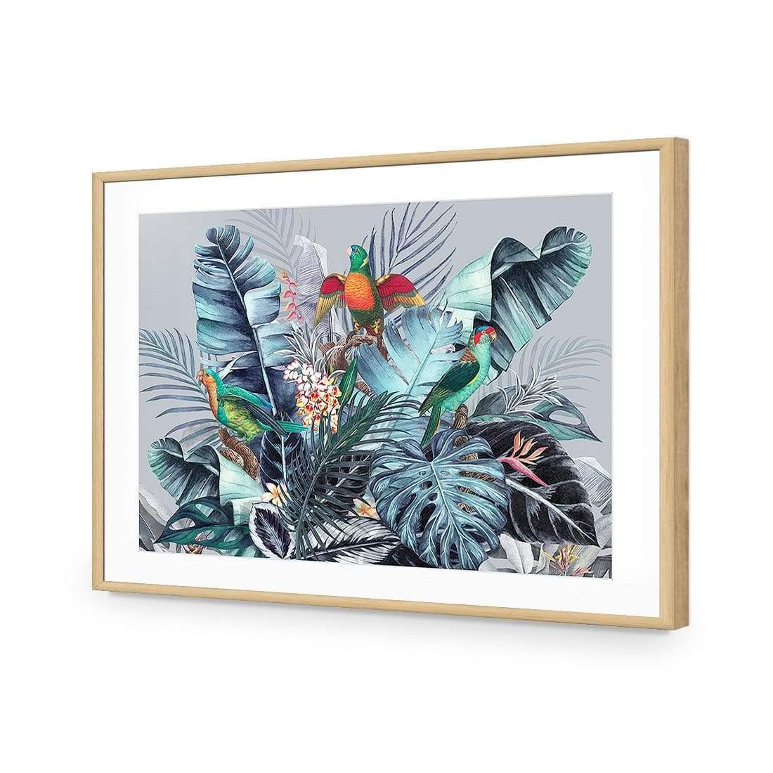 Jungle Exotica Blue I (Horizontal) | Classic Canvas | No Frame | Stretched Canvas
