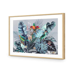 Jungle Exotica Blue I (Horizontal) | Classic Canvas | No Frame | Stretched Canvas