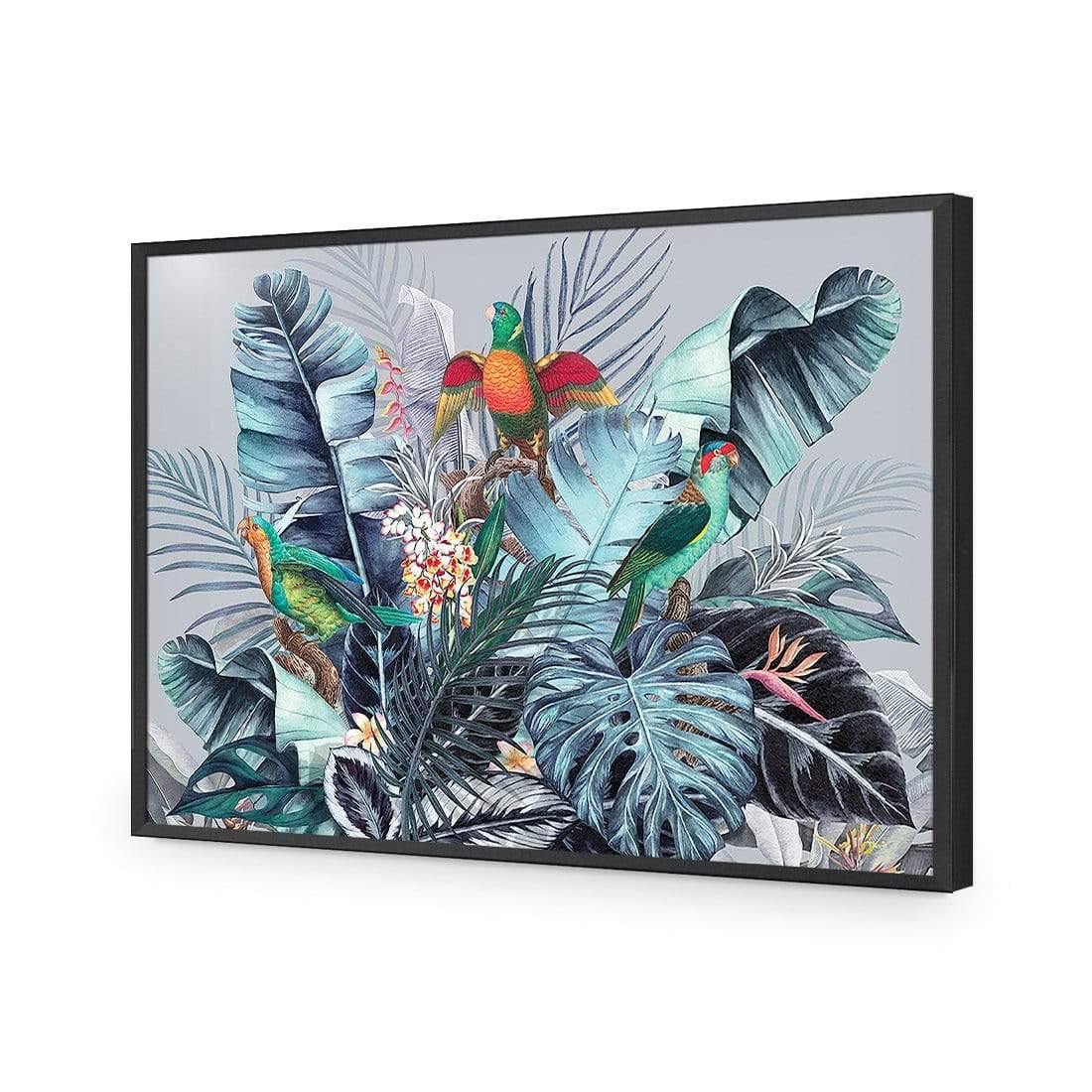 Jungle Exotica Blue I (Horizontal) | Classic Canvas | No Frame | Stretched Canvas