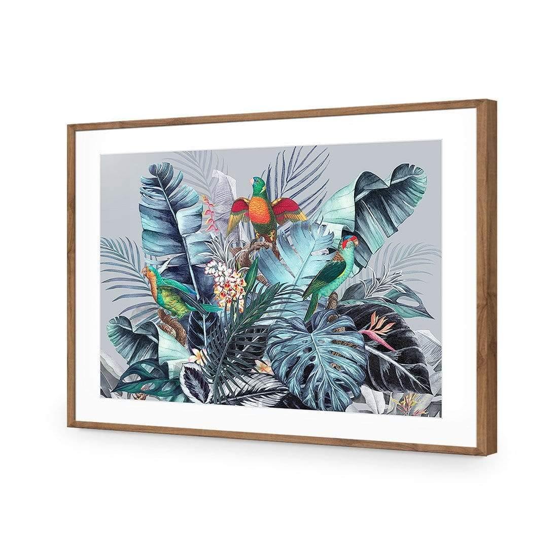 Jungle Exotica Blue I (Horizontal) | Classic Canvas | No Frame | Stretched Canvas