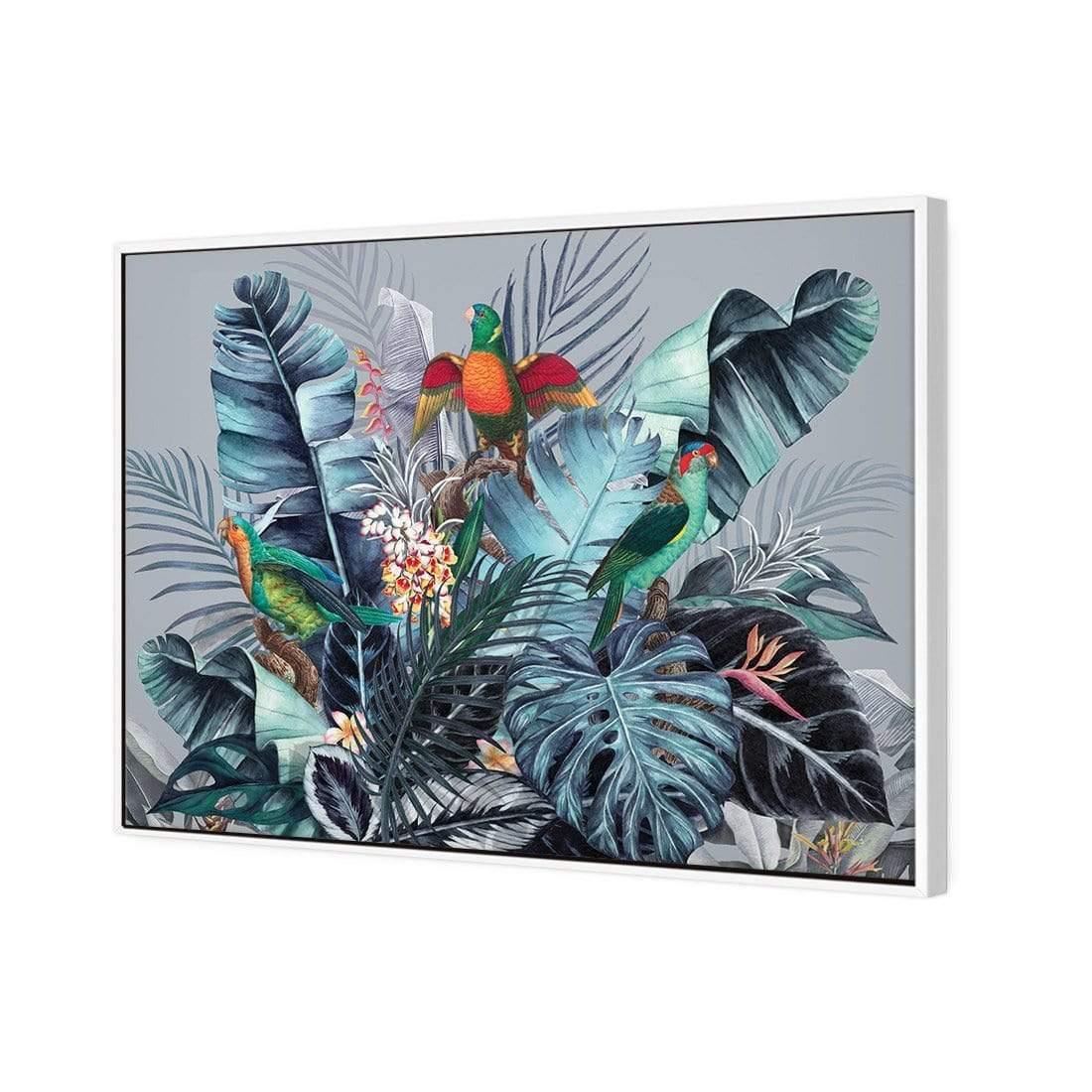 Jungle Exotica Blue I (Horizontal) | Classic Canvas | No Frame | Stretched Canvas
