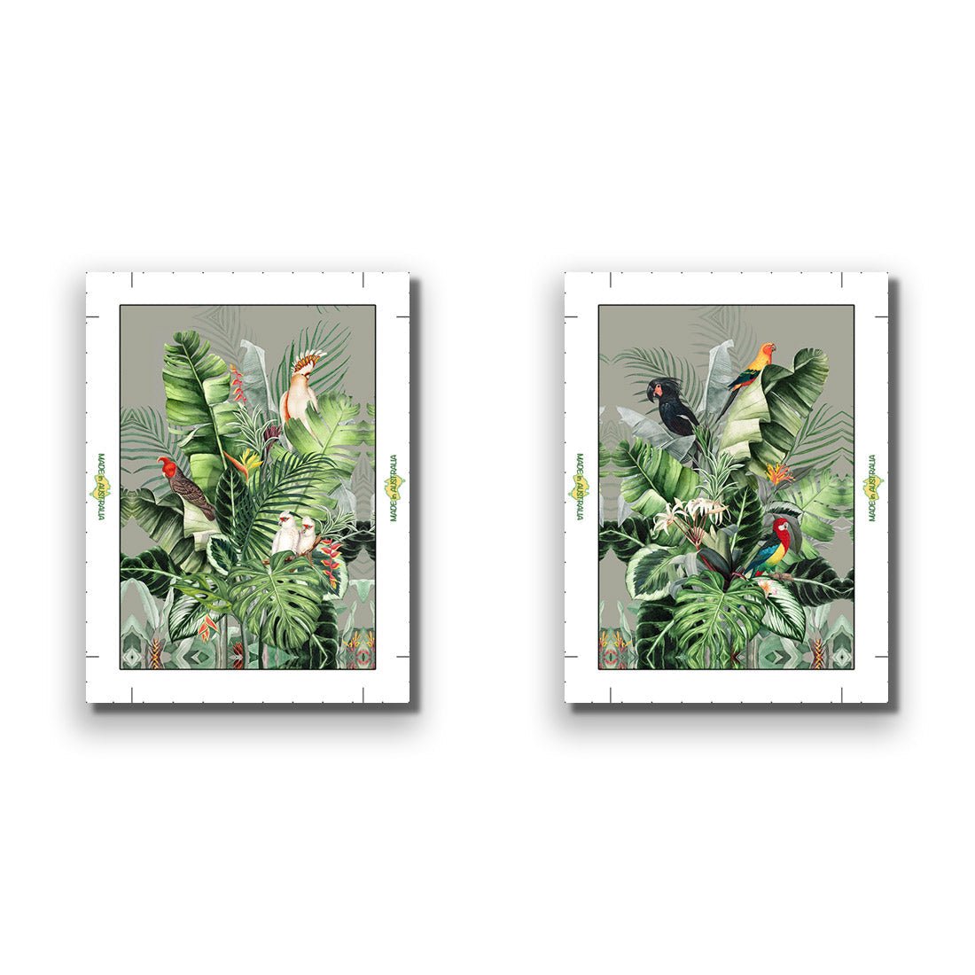 Jungle Exotica Green Perfect Pair - Wall Art Designs - SET2_5020_AR_V WAD_CP - MPY - 260 - M - S - S_45x30_NONE