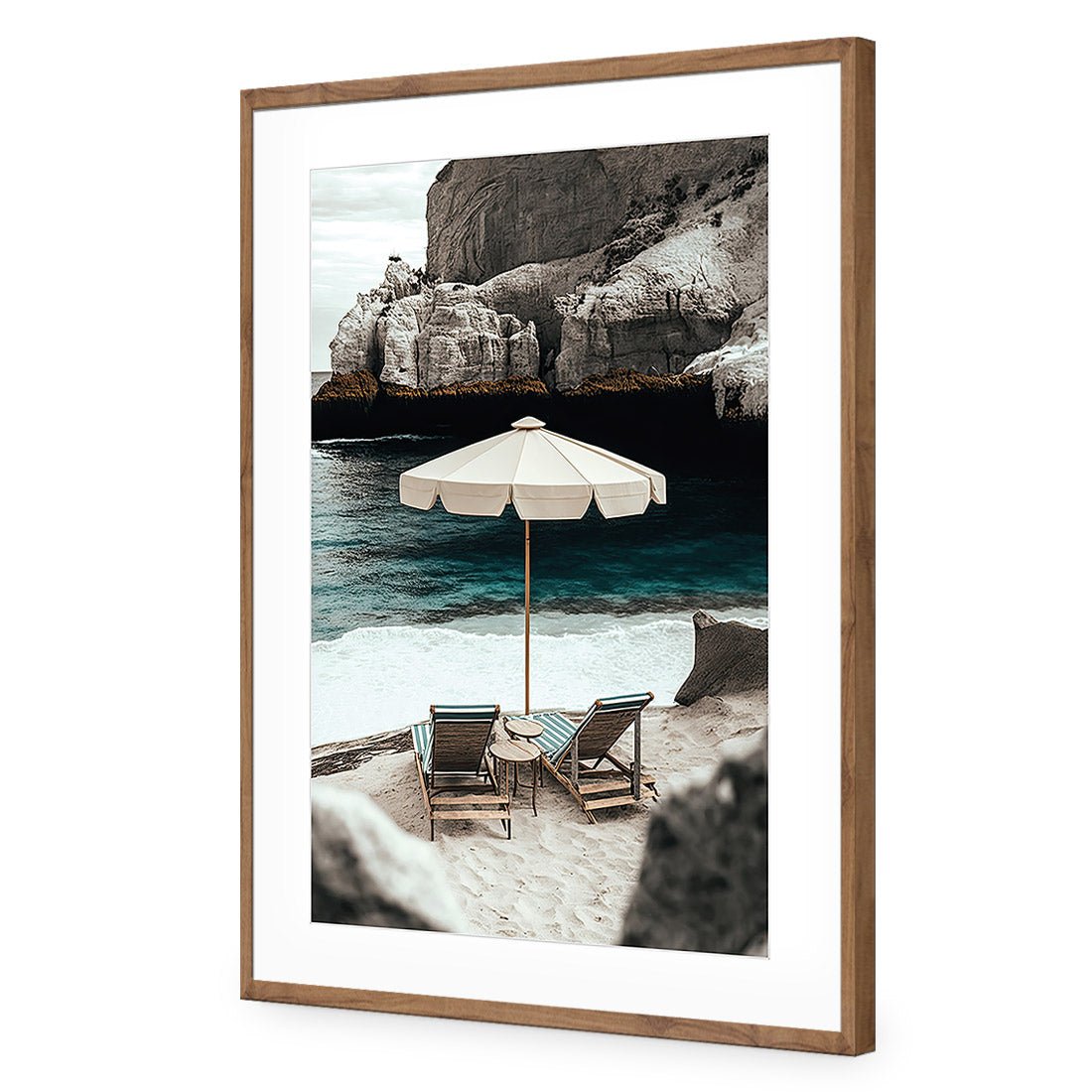 Just For 2 | Classic Acrylic | Flat Frame With Border | Natural