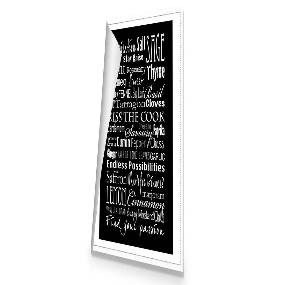 Kitchen Herbs, B&W Canvas Art - Wall Art Designs - 496_BL_V WAD_CP - MPY - 260 - M - R_60x20_NONE