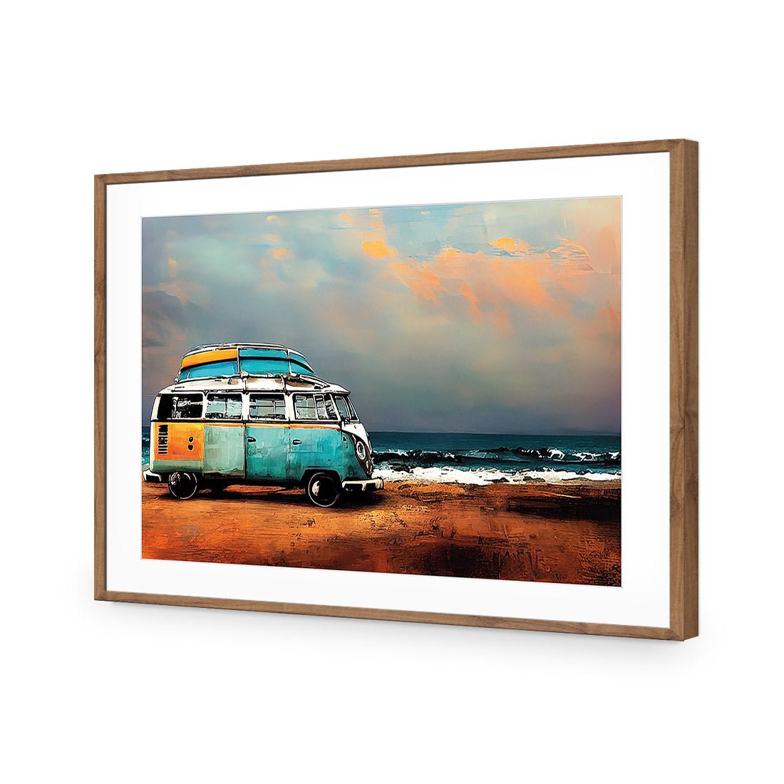 Kombi at the Beach - Wall Art Designs - WH_1045_AR_H CAF_AP - 030 - MAT_45x30_S - 2538 - NAT