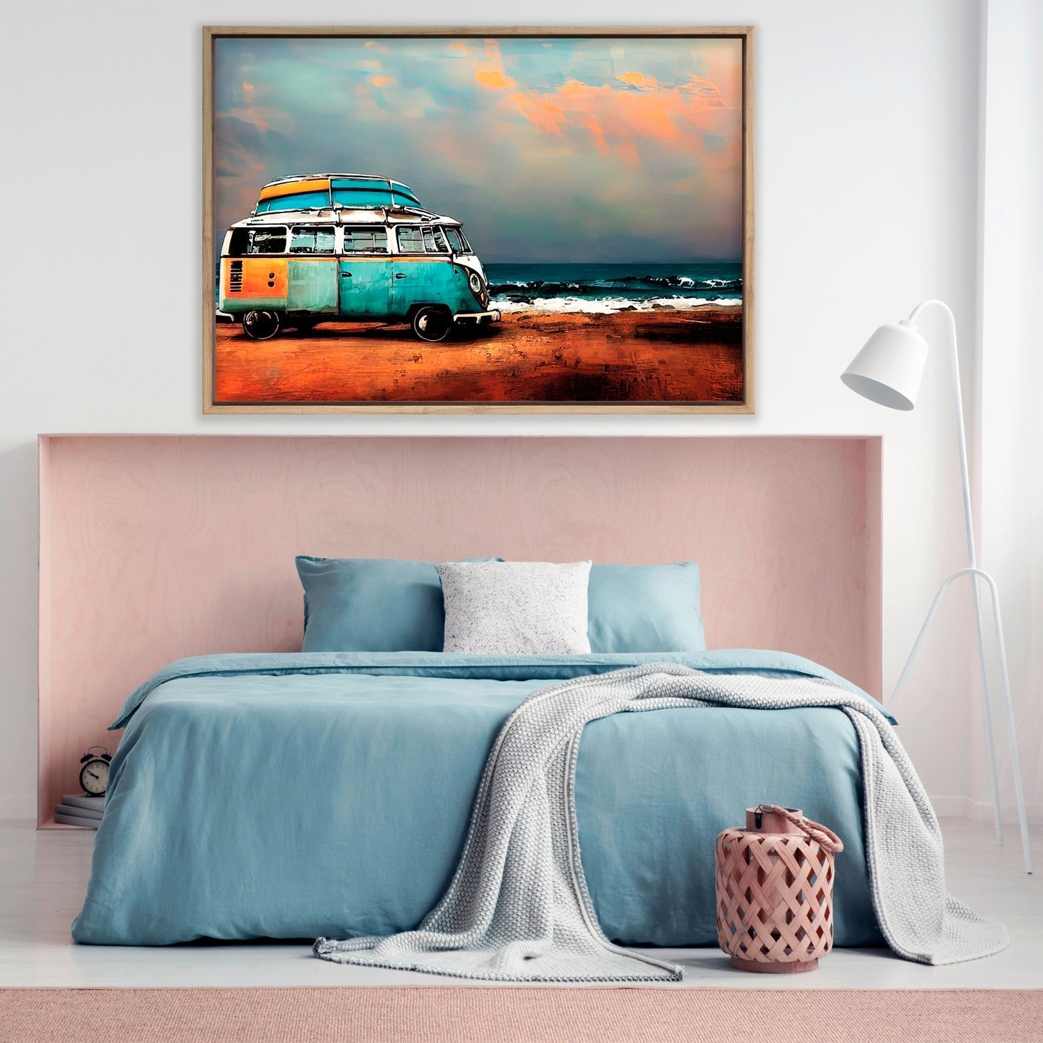 Kombi at the Beach - Wall Art Designs - WH_1045_AR_H CAF_CP - MPY - 260 - M - S - S_45x30_NONE