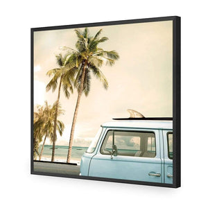 Kombi Vacation | Classic Acrylic | Flat Frame No Border | Black