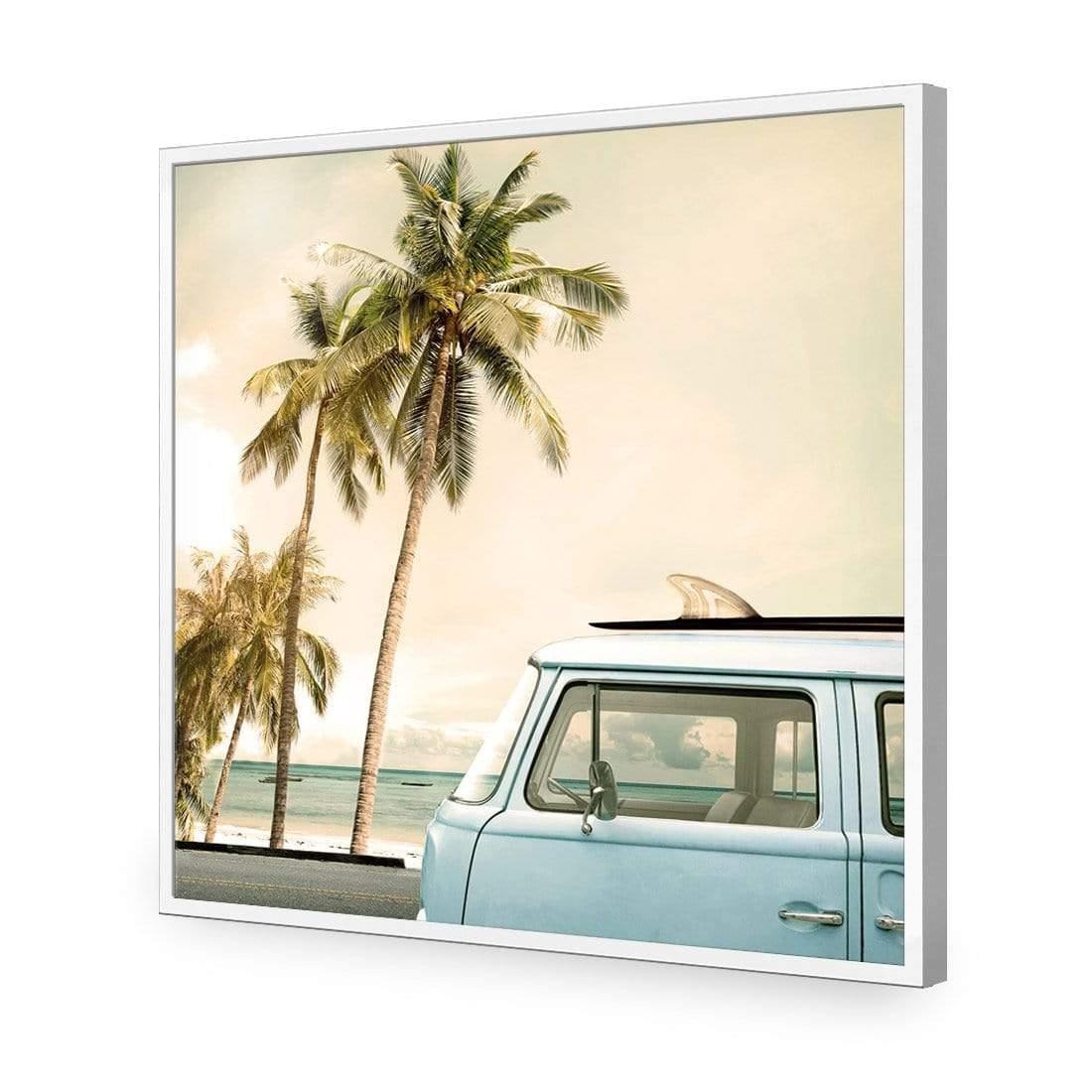 Kombi Vacation | Classic Acrylic | Flat Frame No Border | White