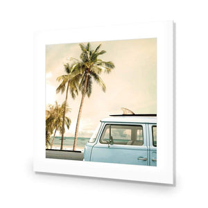 Kombi Vacation | Classic Acrylic | No Frame With Border