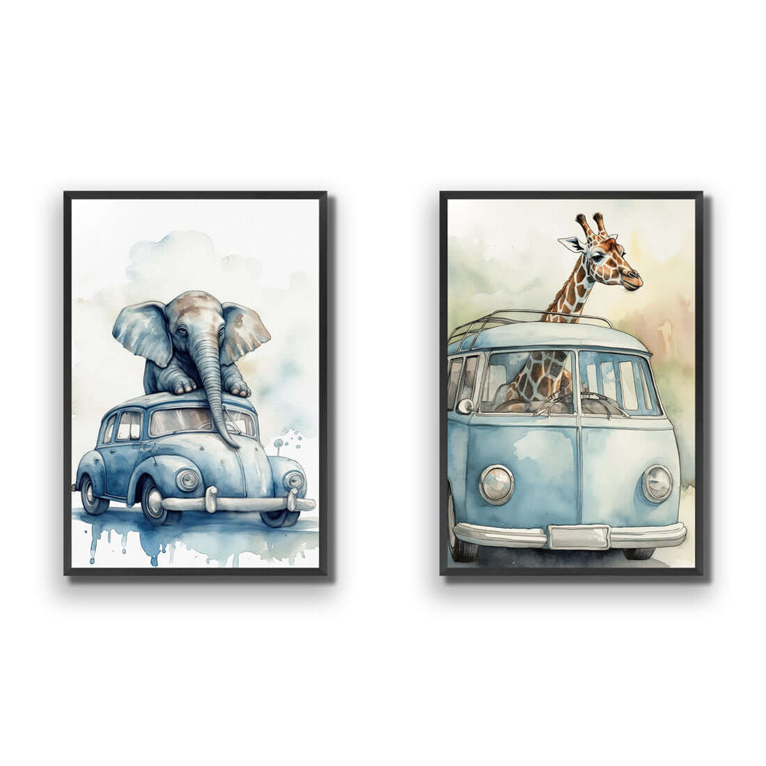 Kombi Zoo Perfect Pair - Wall Art Designs - SET2_6021_AR_V WAD_AP - 030 - EDG_45x30_S - 2538 - BLK