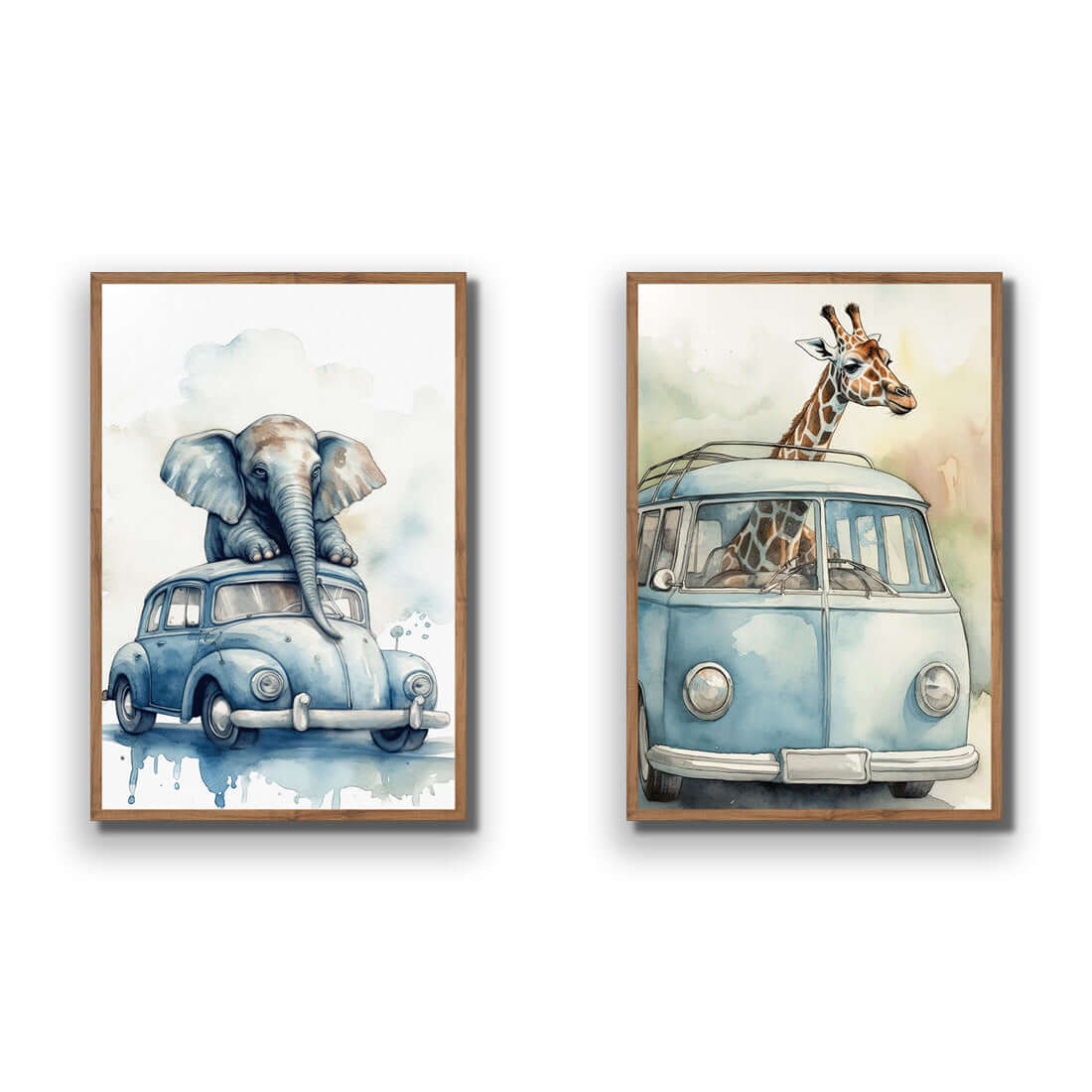 Kombi Zoo Perfect Pair - Wall Art Designs - SET2_6021_AR_V WAD_AP - 030 - EDG_45x30_S - 2538 - NAT