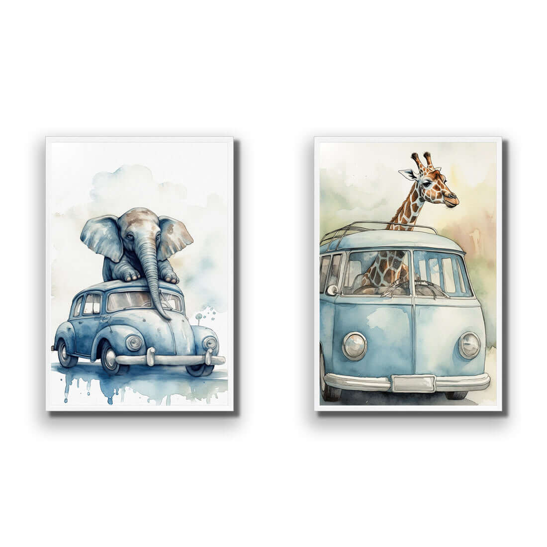 Kombi Zoo Perfect Pair - Wall Art Designs - SET2_6021_AR_V WAD_AP - 030 - EDG_45x30_S - 2538 - WHT