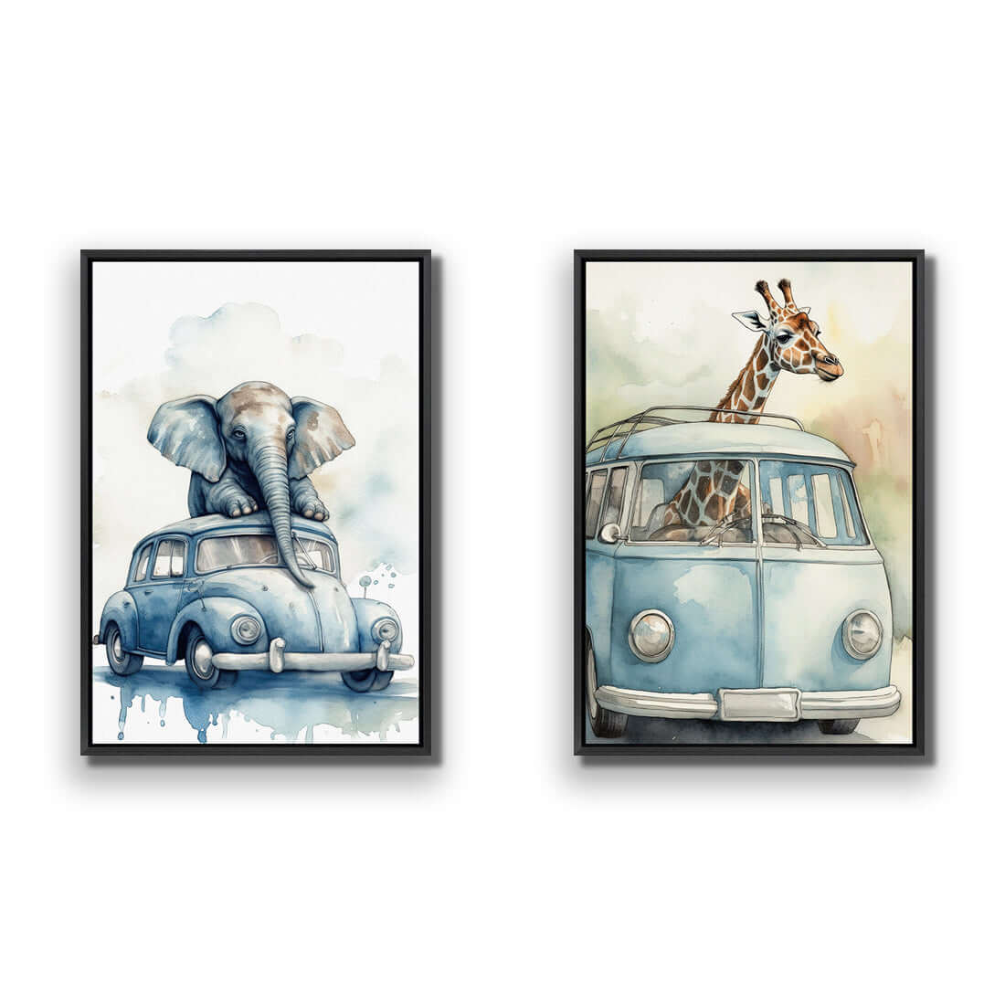 Kombi Zoo Perfect Pair - Wall Art Designs - SET2_6021_AR_V WAD_CP - MPY - 260 - M - S - S_45x30_S - 1550 - BLK