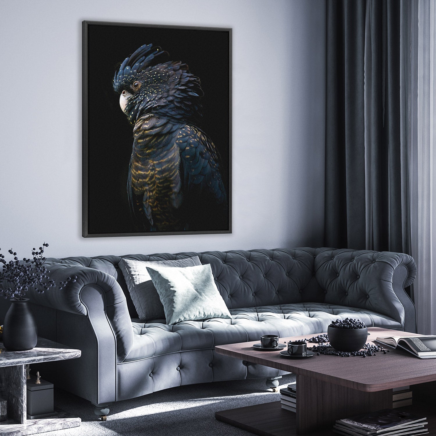 Lady Black Cocky, Dark - Wall Art Designs - AU_1043_CR_V WAD_CP - MPY - 260 - M - S - S_45x30_NONE