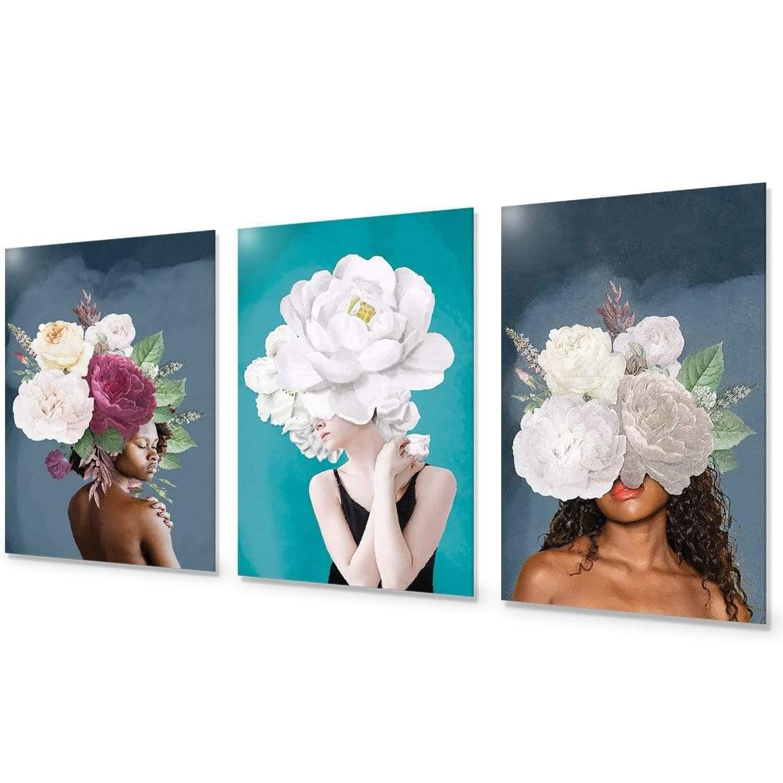 Lady & Flower Trio Art Set - Wall Art Designs - SET3_5039_AR_V WAD_AP - 030 - EDG_59x40_NONE