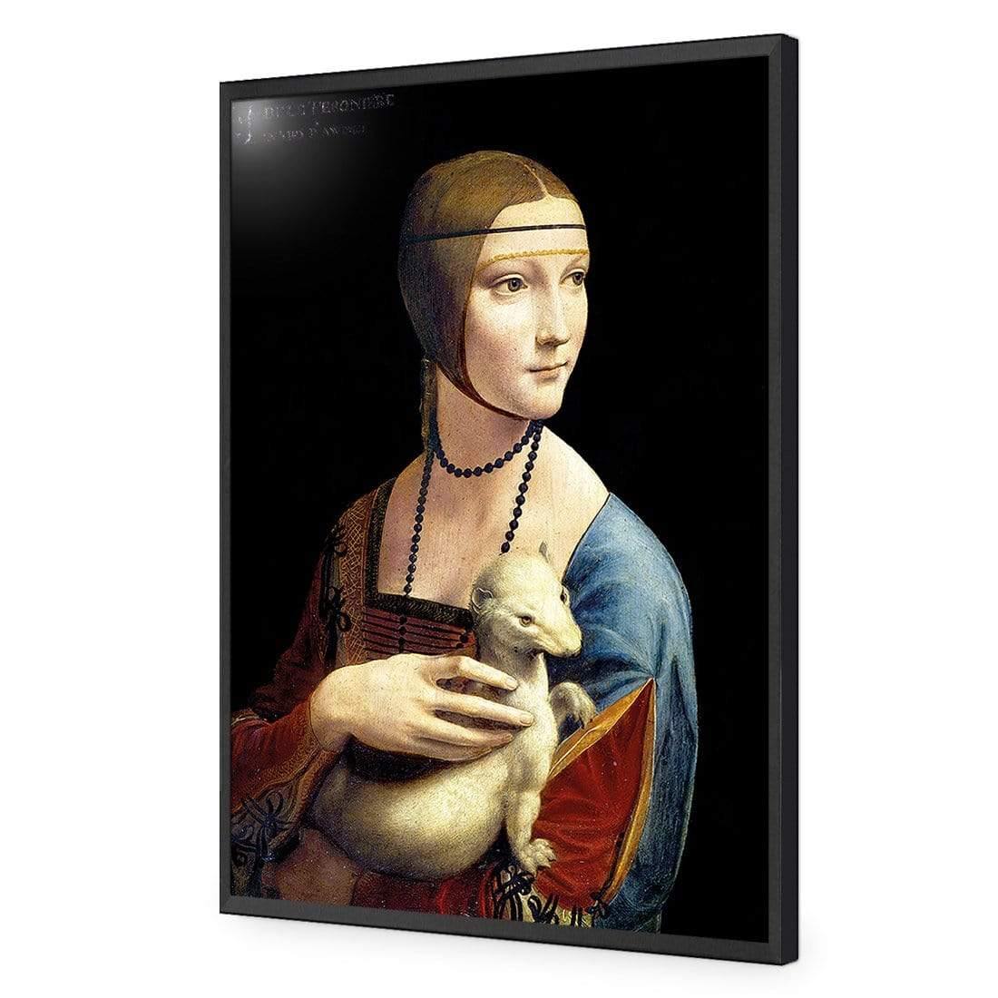 Lady with Ermine By Leonardo Da Vinci - Wall Art Designs - 3389_AR_V WAD_AP - 030 - EDG_45x30_S - 2538 - BLK