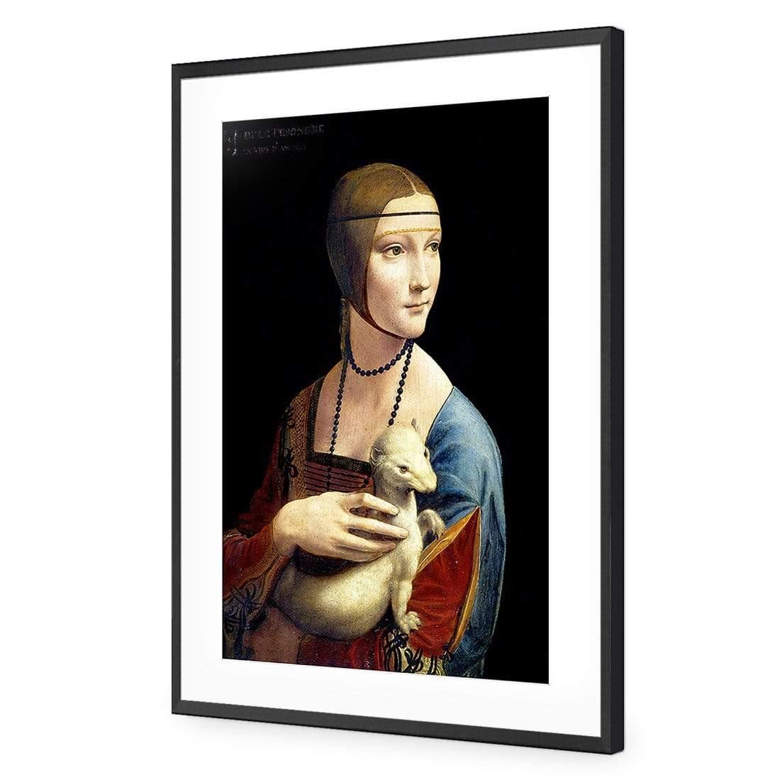 Lady with Ermine By Leonardo Da Vinci - Wall Art Designs - 3389_AR_V WAD_AP - 030 - MAT_45x30_S - 2538 - BLK