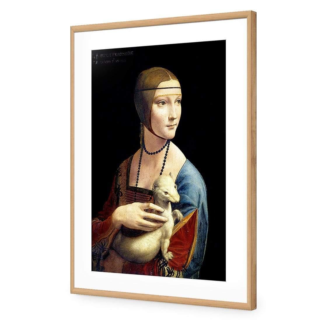 Lady with Ermine By Leonardo Da Vinci - Wall Art Designs - 3389_AR_V WAD_AP - 030 - MAT_45x30_S - 2538 - OAK