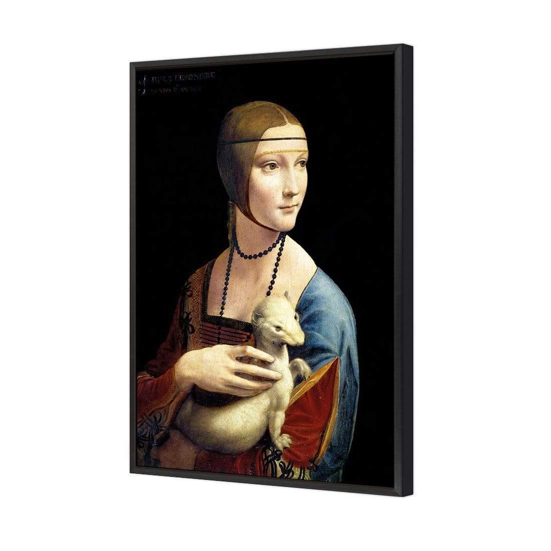 Lady with Ermine By Leonardo Da Vinci - Wall Art Designs - 3389_AR_V WAD_CP - MPY - 260 - M - S - S_45x30_S - 1550 - BLK