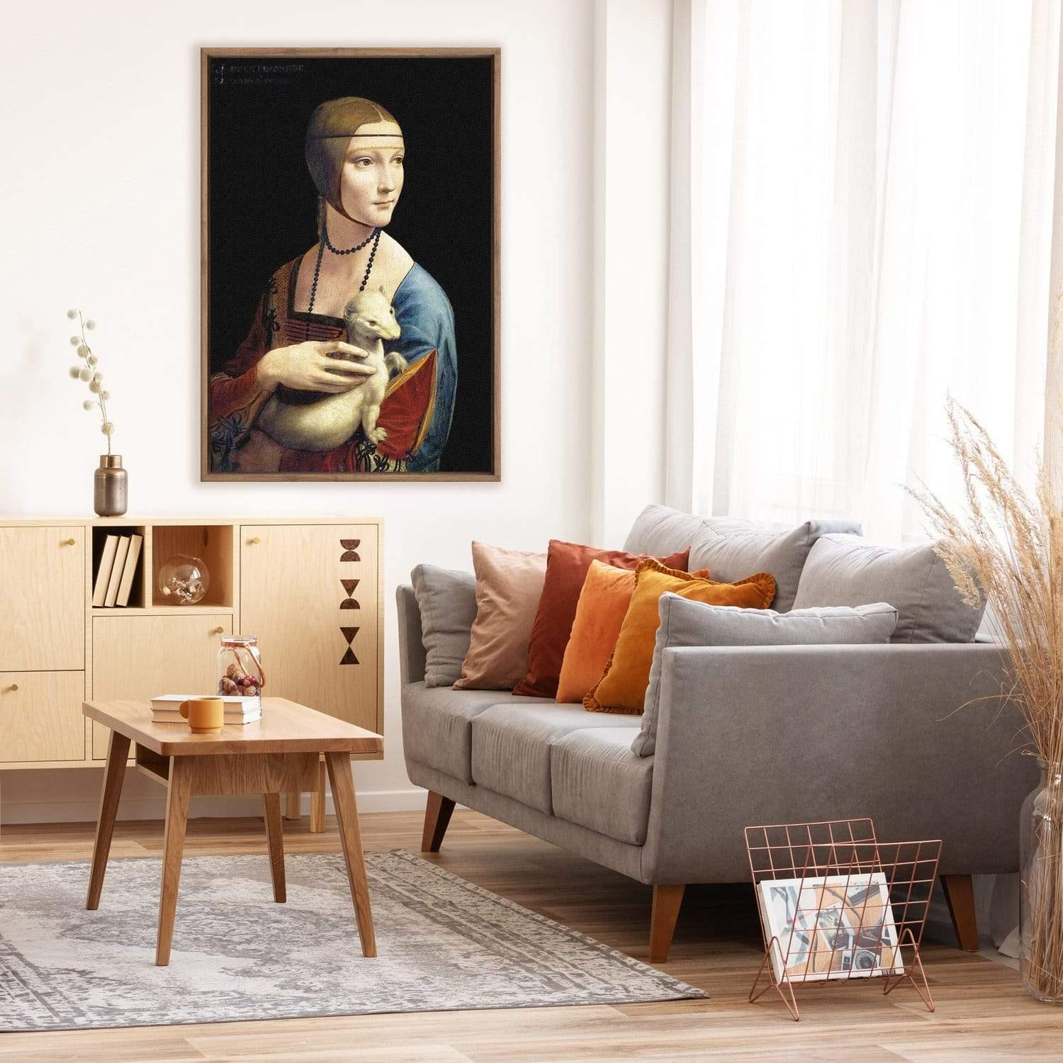 Lady with Ermine By Leonardo Da Vinci - Wall Art Designs - 3389_AR_V WAD_CP - MPY - 260 - M - S - S_45x30_NONE