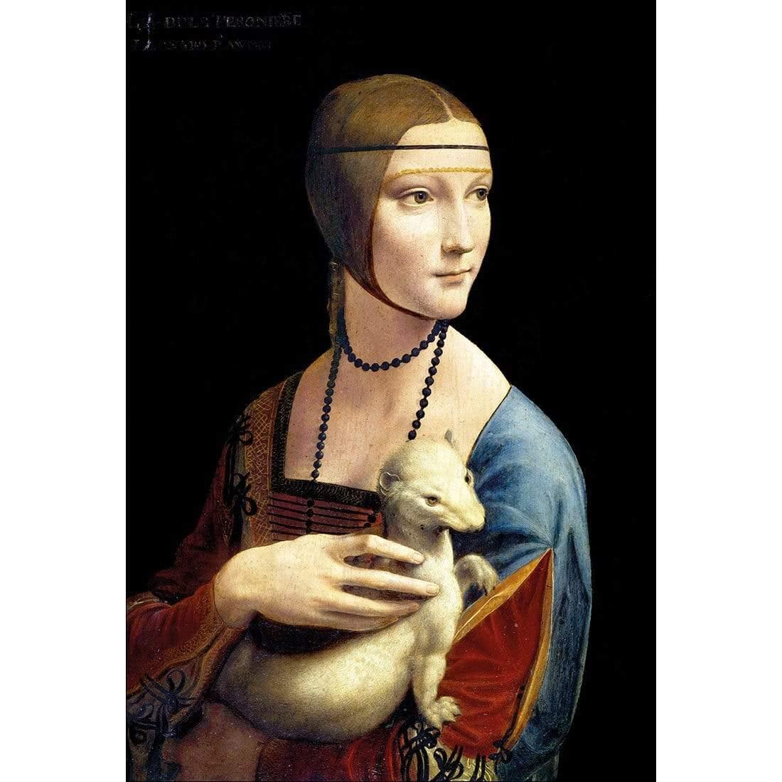 Lady with Ermine By Leonardo Da Vinci - Wall Art Designs - 3389_AR_V WAD_CP - MPY - 260 - M - S - S_45x30_NONE