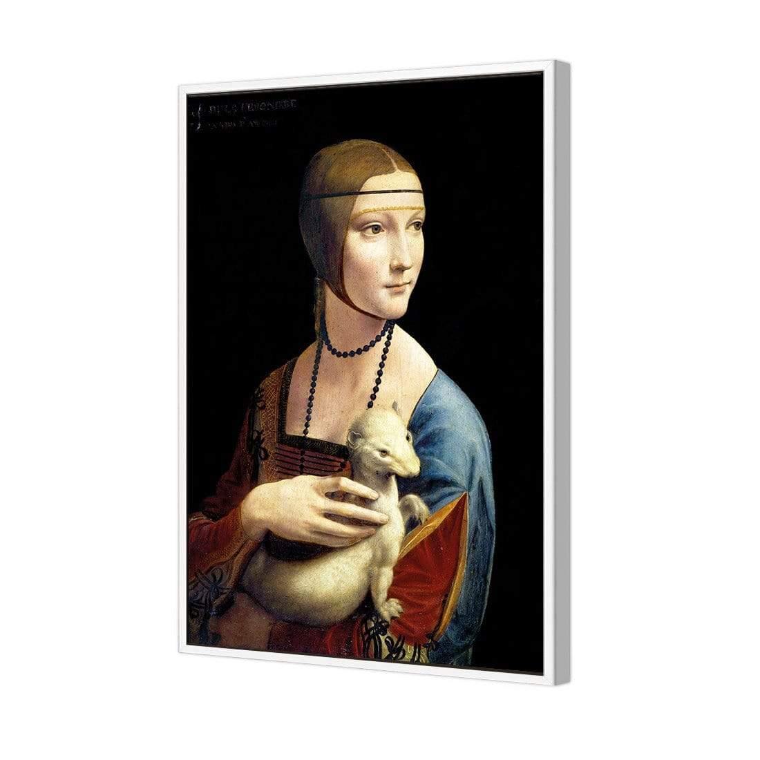 Lady with Ermine By Leonardo Da Vinci - Wall Art Designs - 3389_AR_V WAD_CP - MPY - 260 - M - S - S_45x30_S - 1550 - WHT