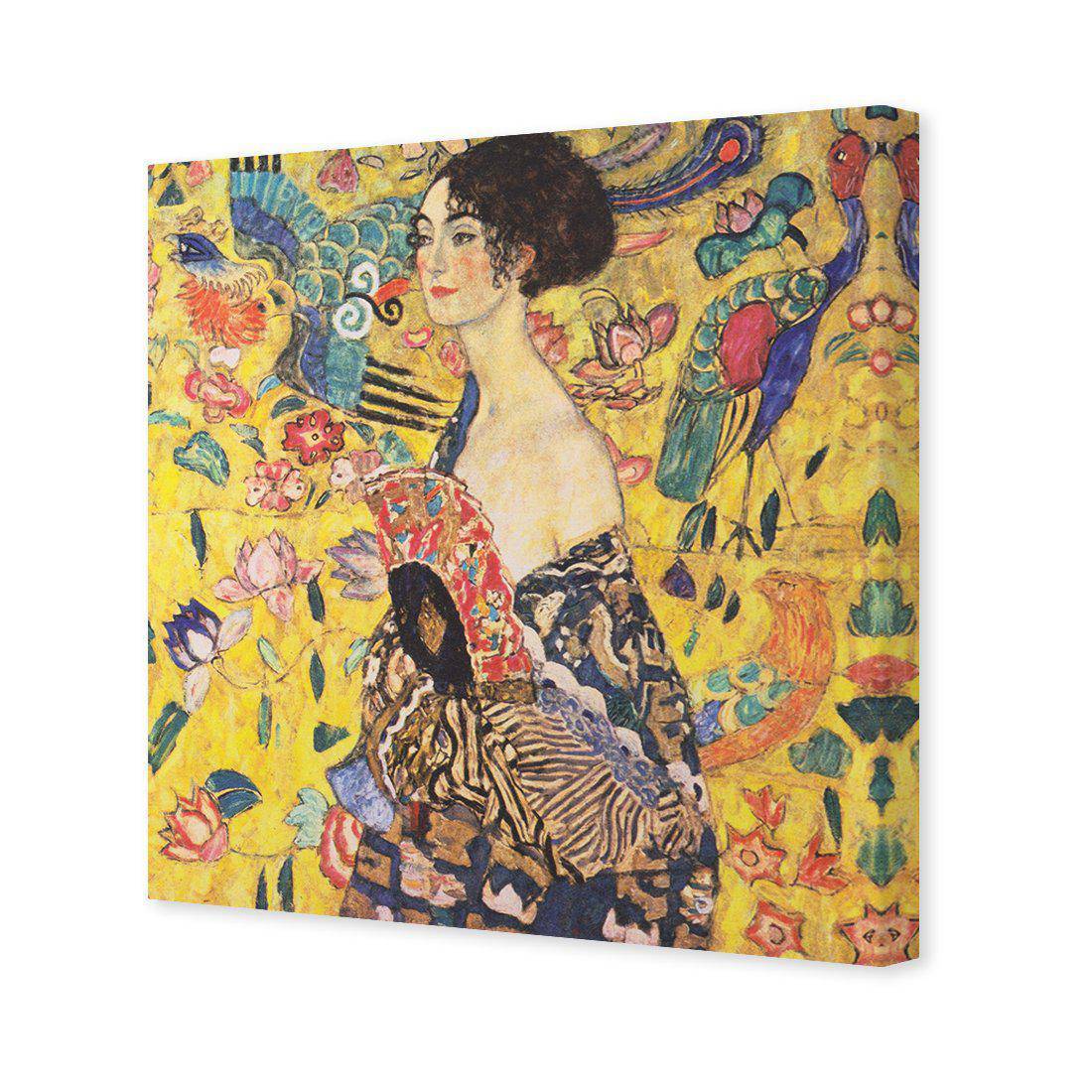 Lady With Fan, Square by Gustav Klimt | Standard Canvas | No Frame | Stretched Canvas