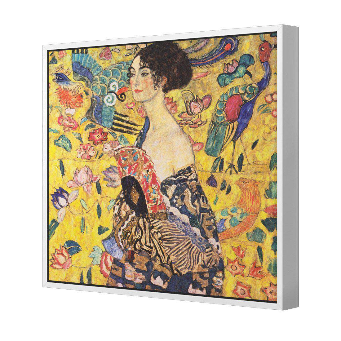 Lady With Fan by Gustav Klimt Canvas Art - Wall Art Designs - 1680_AS_Q WAD_CP - MPY - 260 - M - S - S_30x30_S - 1550 - WHT_ART