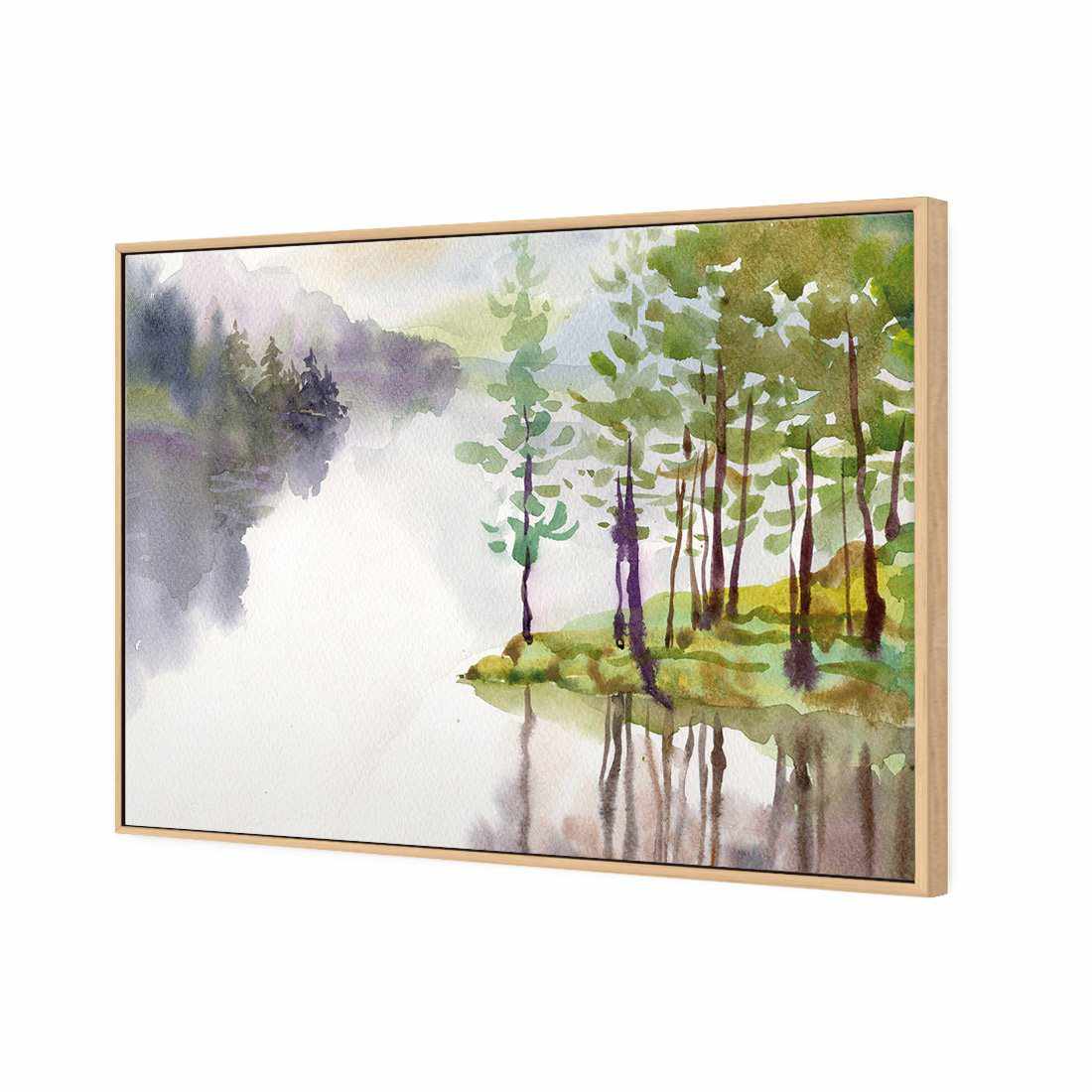 Lake Painted | Classic Canvas | Floating Frame | Oak