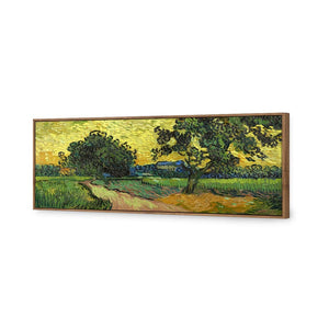 Landscape At Twilight by Van Gogh | Standard Canvas | Floating Frame | Natural