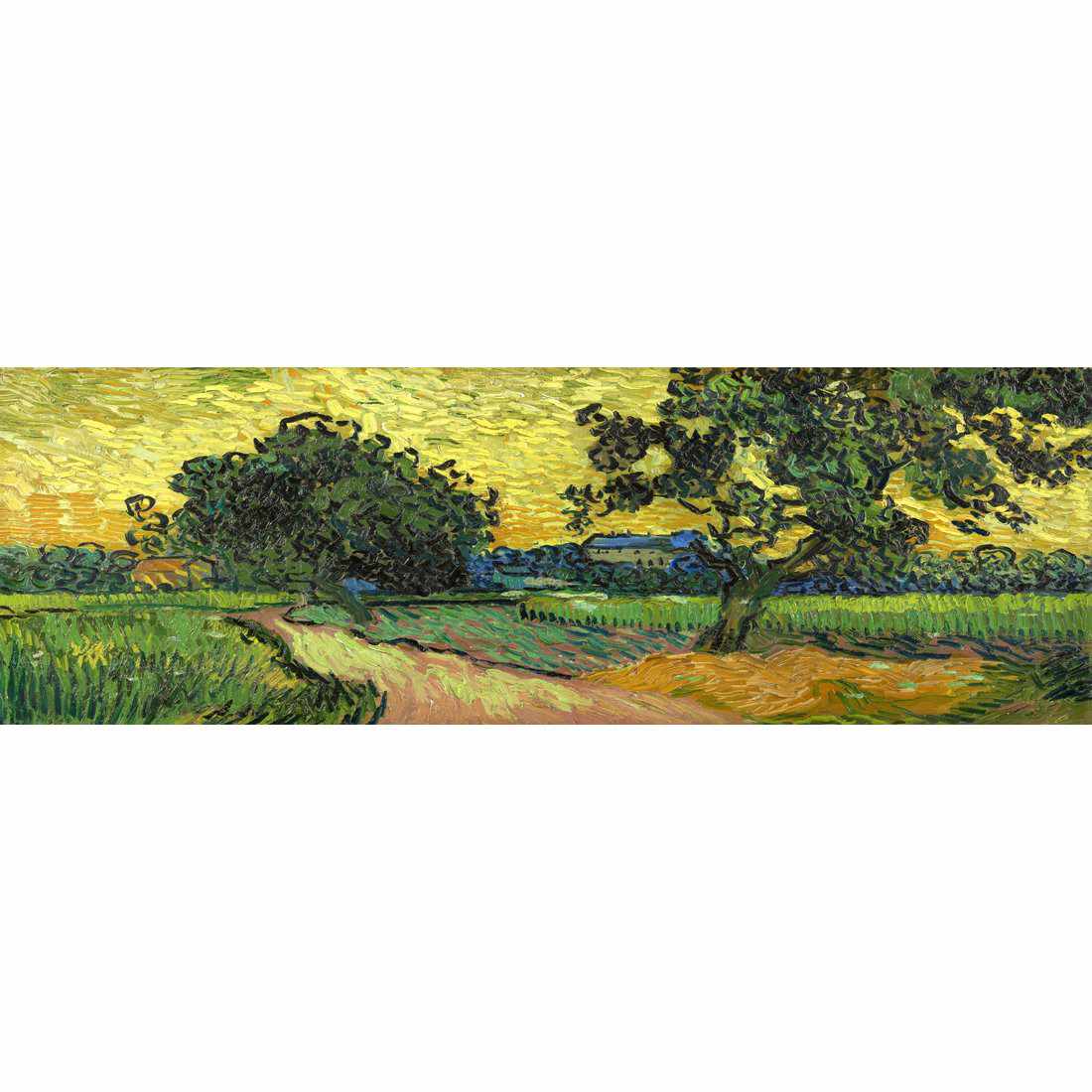 Landscape At Twilight by Van Gogh Canvas Art - Wall Art Designs - 1708_AL_H WAD_CP - MPY - 260 - M - S - S_60x20_NONE_ART